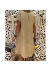 Summer Maternity Chiffon Dress 2022 New Loose Solid Vintage V-Neck Mid-Calf Pregnant Women Clothes Maternity Vestidos