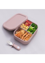 New Divided Lunch Box With Lid Fresh Keeping Lunch Box Leakproof Picnic Cake Box Kids Cutlery Box Free Custom Logo