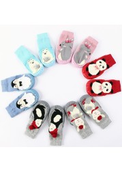 baby indoor sock shoes newborn baby socks winter thick terry cotton baby girl sock with rubber soles infant animal funny sock