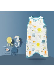 Summer thin baby sleeping bag pajamas baby wearable blanket bedding newborn sleeping bag envelope short sleeve baby jacket