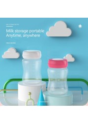 Wide caliber breast milk storage bottle 1pc 180ml fresh-keeping baby food storage bottle BPA free leak-proof refrigerated safe