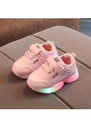 Size 21-30 Children LED Sneakers With Light Up Sole Baby Led Luminous Shoes For Girls / Glowing Lighted Shoes For Kids Boys