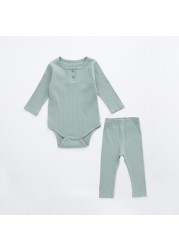 0-2Y Newborn Baby Girl Boy Clothes Set Autumn Spring Long Sleeve Cotton Pants and Pants Suit Home Wear Cute Baby Outfit