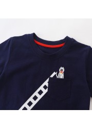 Baby Boys Clothes Summer Fire Truck T-shirt Children Cartoon Cotton Boys Clothes Graphic Tee Kids Boys Clothes 2 to 7T