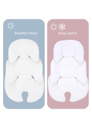 Baby Stroller Cushion Infant Car Seat Insert Head Body Support Pillow Stroller Thermal Mattress Mesh Breathable Liner Neck Mat QX2D