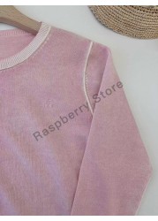 Pre-sale April 10th Girls Cardigan Pink Cherry BP Style For Spring Fall