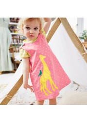 Girls Summer Dress Kids Cotton Sleeveless Dresses Children Dots Animal Pattern Princess Dress Baby Girl Casual Clothes Cute Tutu