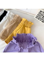 Summer Casual Kids Boys Shorts Solid Color Baby Girl Cotton Shorts Short Pants Fashion Newborn Bloomers 4-13Y Teenagers Children's Shorts