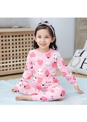 Spring Easter Festival Kids Costume Baby Girls Clothes Clothing Sets Cartoon Bunny Bunny Full Sleeve Top Pants 2pcs Sleepwear