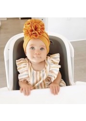 Baby Headbands Baby Headwear Toddler Flower Turban Hats Babe Caps Elastic Kids Bonnet Hair Accessories