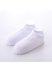 5 Pairs/Pack White Socks Toddler Toddler Short Spring Style Solid Thin Soft Socks for Boys Girls Clothing Accessories