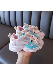 2022 New Fashion Casual Sneakers For Children Boy Toddler Breathable Mesh Kids For Girls Shoes Toddler Sneakers Flat Outdoor Shoes