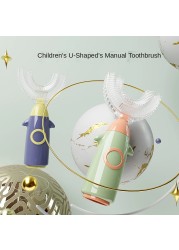 Baby Toothbrush U-Shape Children Toothbrush Silicone Oral Care Cute Newborn Toothbrush Baby Teething For 1-12Y