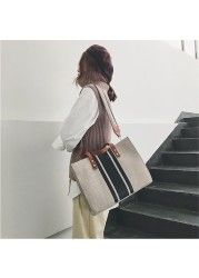 MSGHER Women Canvas Bags Famous Brands Handbag Casual Women Bag Trunk Tote Shoulder Bag Ladies Large Messenger Bag