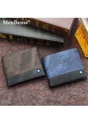 New Leather Men Wallets High Quality Zipper Short Desigh Card Holder Male Purse Vintage Coin Holder Men Wallets Cards Protectors