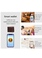 SmartLB Smart Fashion Wallet GPS Bluetooth Tracker Gift for Father's Day Slim Credit Card Holder Inscription