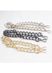 30/60/100cm Replacement Metal Chain For Handbag Handle Bag Black Silver Golden DIY Jewelry Accessories For Bag Hardware Belt
