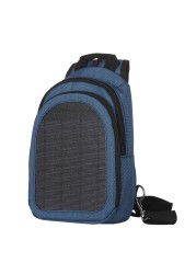 solar backpack outdoor camping hiking backpack solar panel charging travel hiking cycling school bag