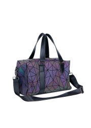 Luminous Geometric Women Travel Bags Canvas Bags Travel Handbag Weekend Bag Large Capacity Women Shoulder Bag 2020