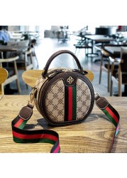 Women Shoulder Bag Soft PU Leather Women Camouflage Messenger Bags Ladies Purse Female Round Bolsa Luxury Handbag New