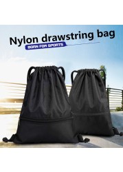 Large Capacity Nylon Shoulder Bag for Men and Women Portable Large Capacity Backpack Travel Bag School Bag Black Special Sale