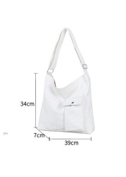 Women's Shopper Bag Simple Fashion Zipper Shoulder Bags Students Waterproof Large Capacity Tote Bags Brand Crossbody Bag