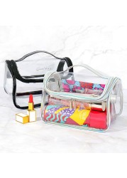 Bfuming Fashion Portable Makeup Bag for Women PVC Transparent Waterproof Large Capacity Travel Cosmetic Storage Bag