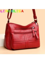 Multi Layer Designer Crossbody Shoulder Bags 2022 New Leather Handbags Bolsa Feminina Main Sac For Female Fashion Women Bags