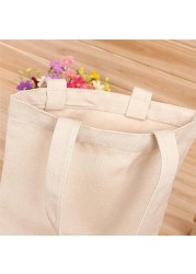 Canvas tote bag casual beach handbag eco-friendly shopping bag daily use foldable canvas shoulder bag canvas tote for women female