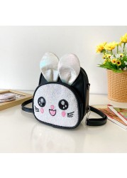 Cute Embroidered Rabbit Backpack Kindergarten School Bag Multi-purpose Girls Messenger Bag Shoulder Bag Children's Accessories