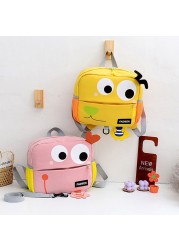 As Kindergarten School Bag Boys Girls Light Ridge Protection Backpack Cartoon Anti-lost Bag Kid Messenger Shoulder Bag