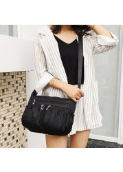 Nylon diagonal cross bag youth fashion casual version ladies large capacity shoulder bag waterproof solid color bag