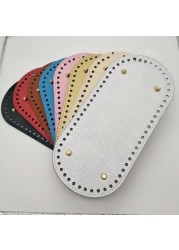 Round Bottom for Knitting Bag PU Leather Rivet Women Handbags Handmade DIY Bag Accessories DIY Crochet Bottom Bag