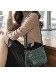 High Quality Women's Soft PU Leather Shoulder Bags For Women Multilayer Classic Crossbody Bag Handbags Purses