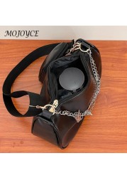 Elegant Women's Shoulder Bag PU Leather Pure Color Underarm Fashion Bags Ladies Butterfly Chain Travel Handbag