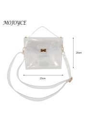 Women Bags Chain Shoulder Bags PVC Passenger Handbag Transparent Bags For Women Outdoor Shopping Travel Bag