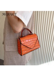 PU Crocodile Pattern Shoulder Crossbody Bag Tote Small Lady Messenger Clutch Bag for Women Men Business Travel