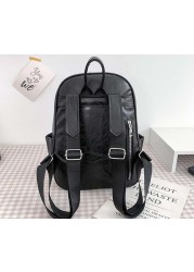 Korean Style Fashion High Quality Leather Backpack Women Large Capacity Travel Backpack School Bags For Girls Shoulder Bags