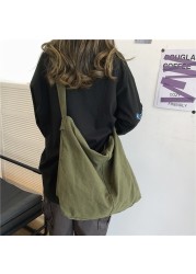 DIGERUI Casual Messenger Bag Women Shopper Canvas Tote Bag Female Solid Simple Large Capacity Shoulder Bag Female Crossbody Bags