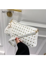 Women Leather Handbag Fashion Rivet Female Underarm Shoulder Crossbody Bags Tote For Women Fashionable Decoration