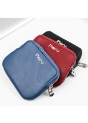 New PU Leather Zipper Coin Purse Women Men Small Wallet Change Bags Mini Key Holder Business Credit Card Holder Cash Pocket