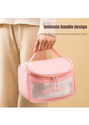 Cosmetic Storage Bag PVC Waterproof Large Capacity Portable Bag Zipper Clear Makeup Bags Travel Pouch Transparent Toiletry Bag