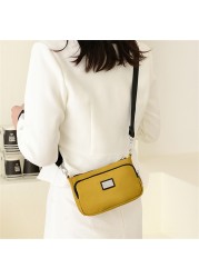 New Fashion Ladies Small Shoulder Bag Mobile Phone Bags 2022 High Quality Nylon Solid Color Women Messenger Bags Wallets Bolsos