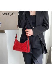 Fashion Snake Print Leather Underarm Bags Women Handbag Party Clutch for Women Outdoor Business Travel