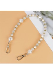 X7YA Artificial Pearl Purse Chain Handles For Handbag Shoulder Bag Strap Replacement