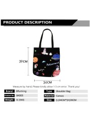 Bfuming Cute Canvas Zipper Shopping Bag Large Capacity Tote Bag For Girls Fashion Shoulder Bag