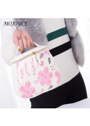 Korean PU leather printing cosmetic bag fashion printing portable female cosmetic large capacity trend retro casual cosmetic bag