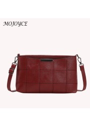 Exquisite female plaid thread shoulder crossbody bag ladies fashion leather handbag shopping bag for shopping