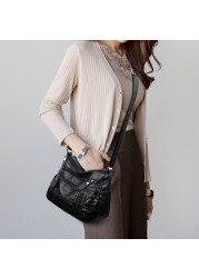 Fashion Women Shoulder Bag Soft PU Leather Multi Compartment Large Capacity Shoulder Bags Women Crossbody Bags