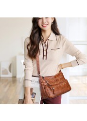 Ultra soft leather handbag multi pocket wallets women messenger shoulder bag 2022 luxury designer handbag